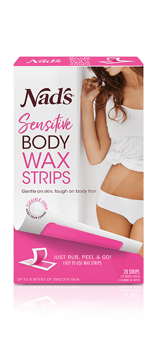 Nad's Hair Removal Body Wax Strips for Sensitive Skin 28 pack