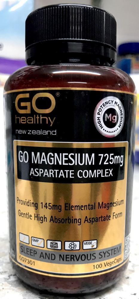Go Healthy Go Magnesium 725mg Asparate Complex 100 Vege Caps - Pakuranga Pharmacy