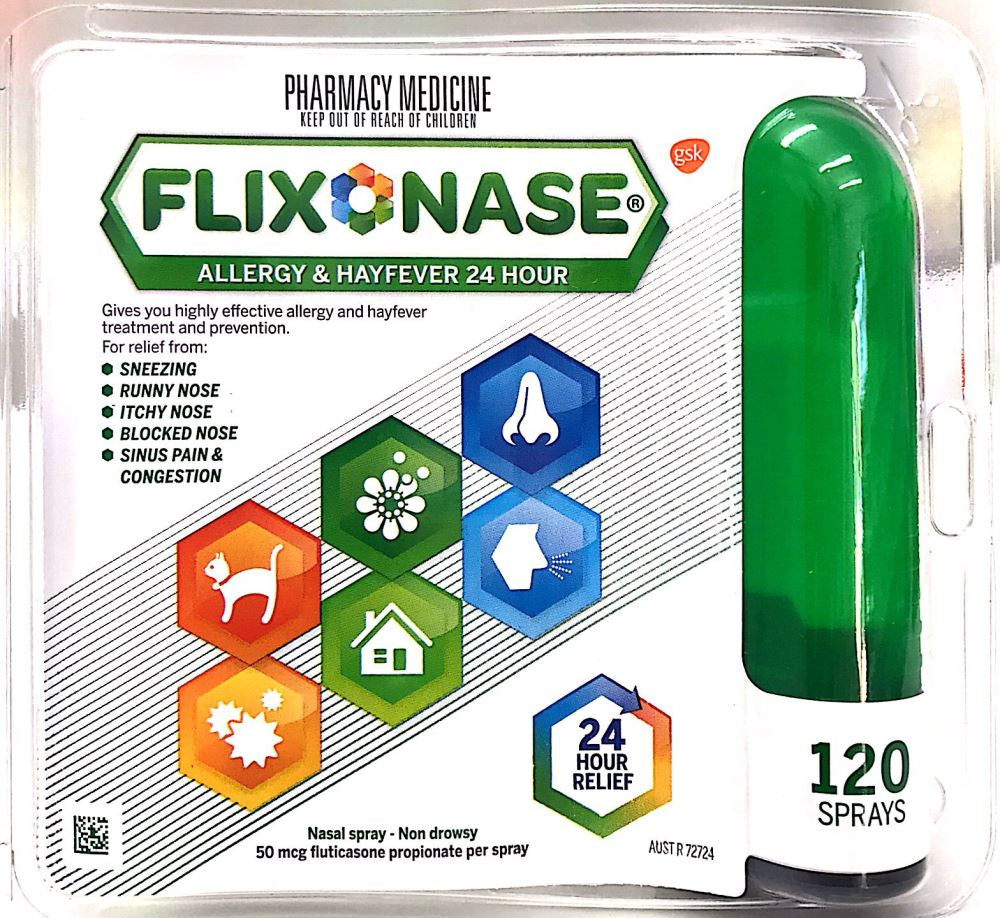 Flixonase Nasal Spray for Allergy and Hayfever 24 Hour 120 Sprays Pharmacy Medicine - Pakuranga Pharmacy