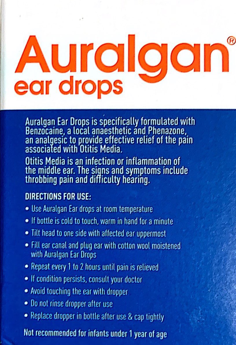 Auralgan Ear Drops 15mL - DominionRoadPharmacy