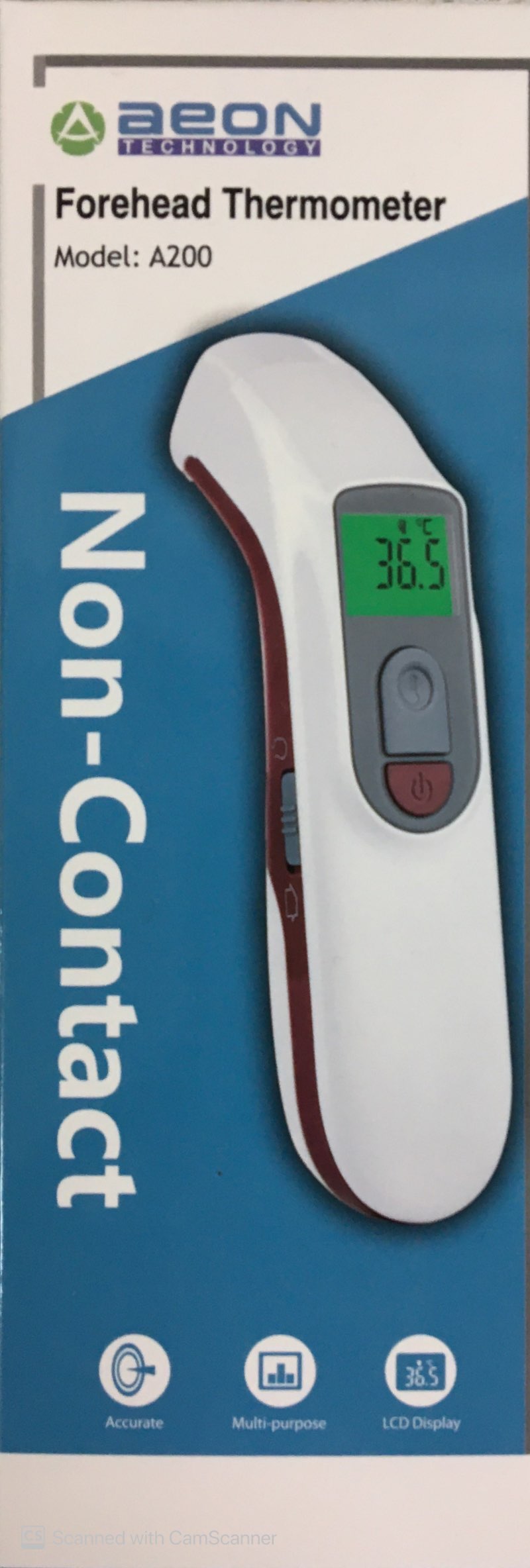 Aeon No Touch Infrared Forehead Thermometer By OMRON Distributor
