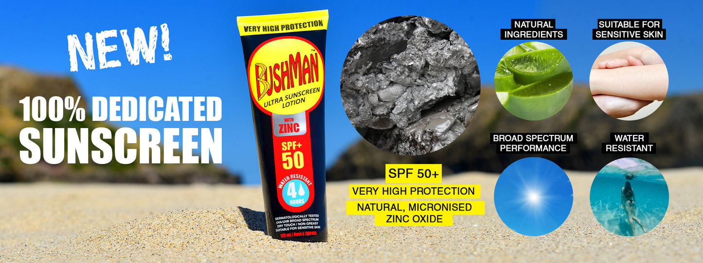 Bushman Sunscreen with ZINC SPF50+ 125gm