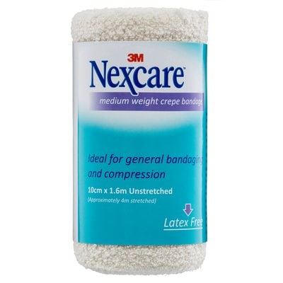 Nexcare Medium Weight Crepe Bandage 10cm x 1.6m - DominionRoadPharmacy