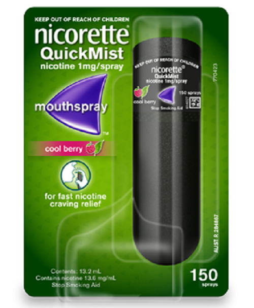 Nicorette QuickMist Mouth Spray 150 sprays Cool Berry