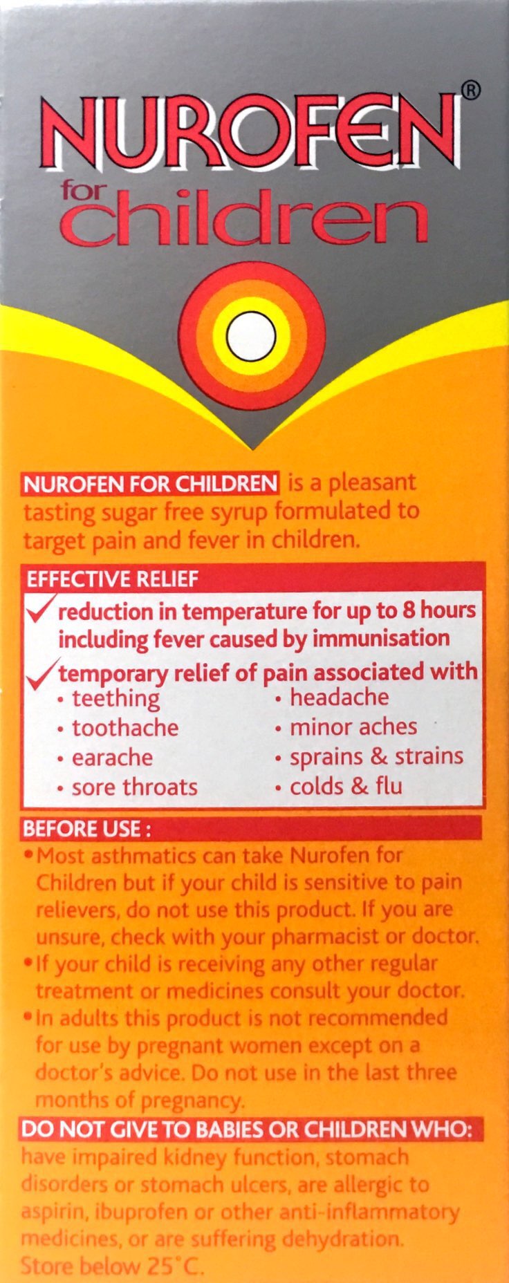 Nurofen for Children Strawberry flavour 100ml - Pakuranga Pharmacy