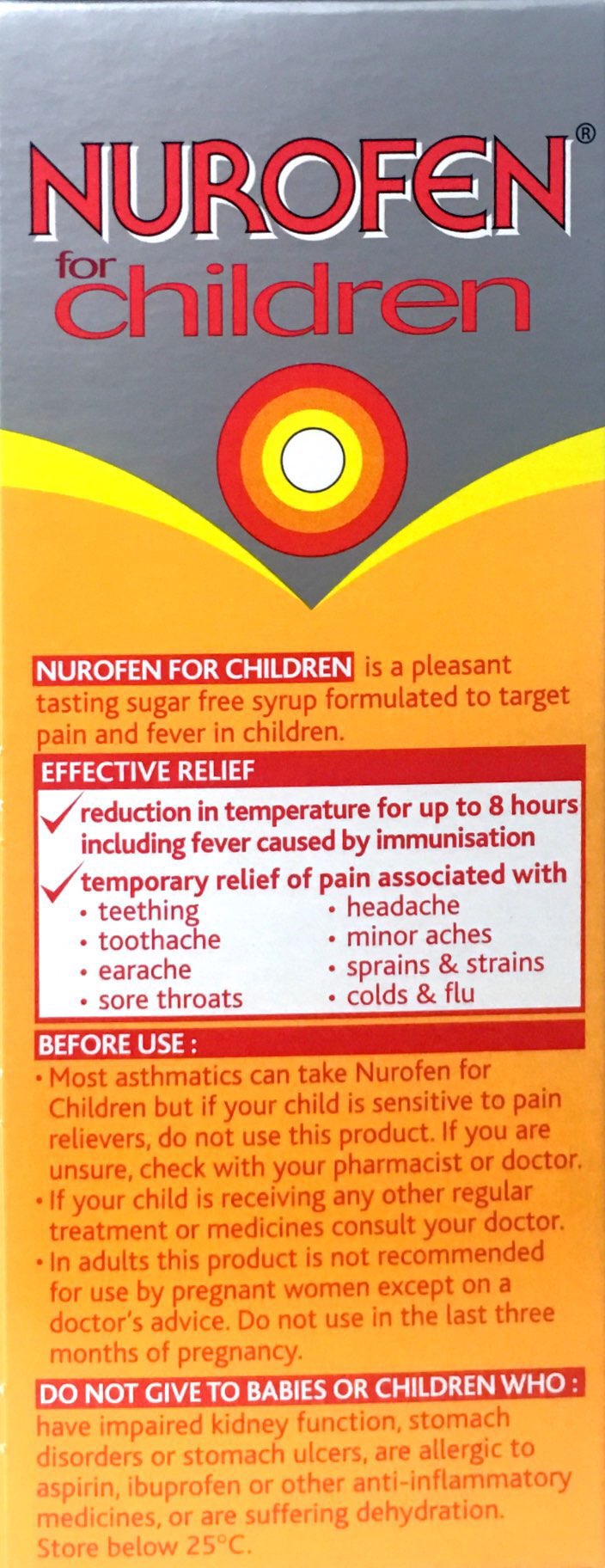 Nurofen for Children Orange Flavour 200ml - Pakuranga Pharmacy
