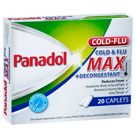 Panadol Cold & Flu Max Decongestant Capsules 20