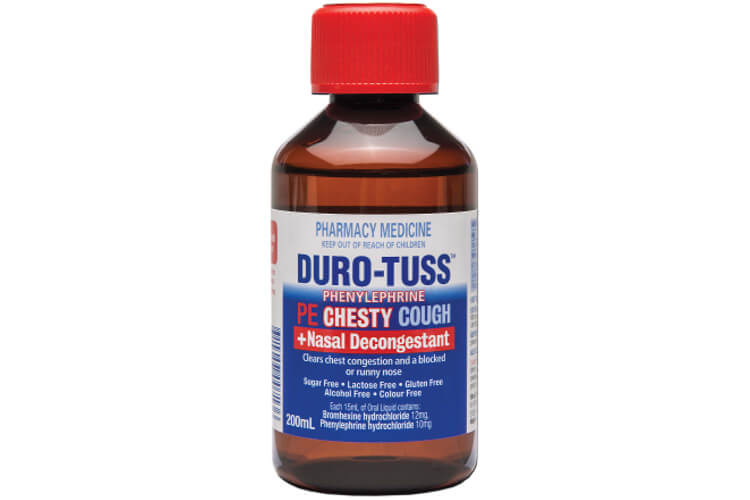 Duro Tuss PE Chesty Cough + Nasal Decongestant Liquid 200ml - Pakuranga Pharmacy