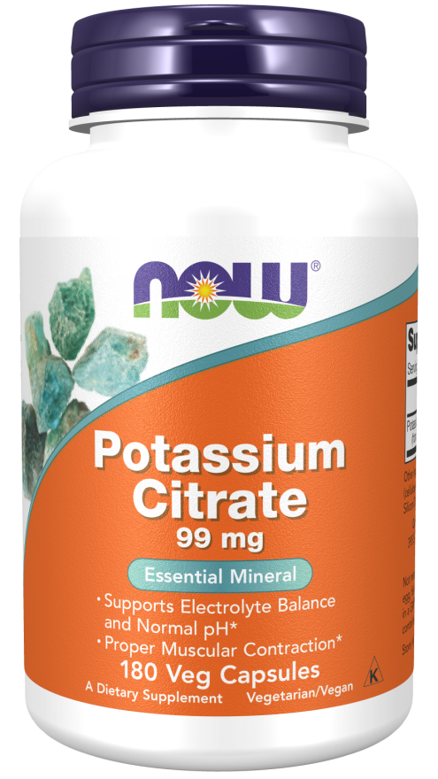 now Potassium Citrate 99 mg 180 Veg Capsules