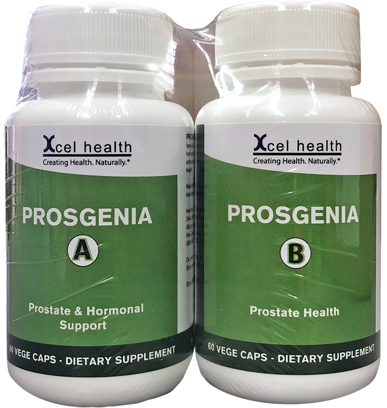 Xcel Health PROSGENIA A &amp; B Vege Caps 2x60 - Prostate Health Program