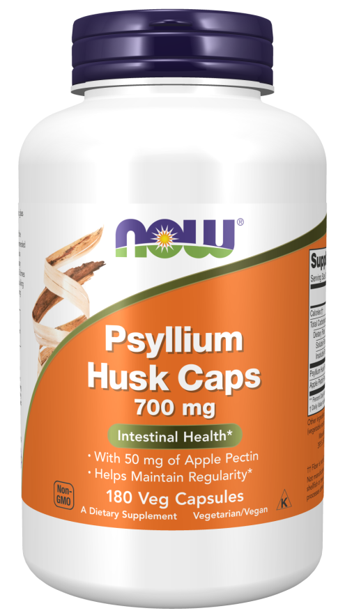 now Psyllium Husk 700 mg 180 Veg Capsules