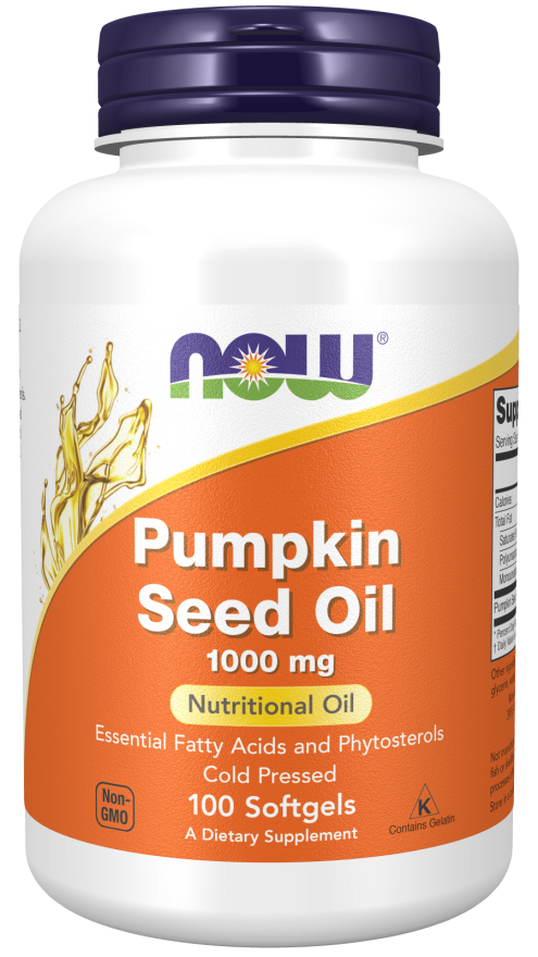 now Pumpkin Seed Oil, 1000 mg, 100 Softgels