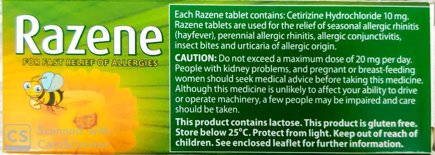 Razene For Fast Relief Of Allergies