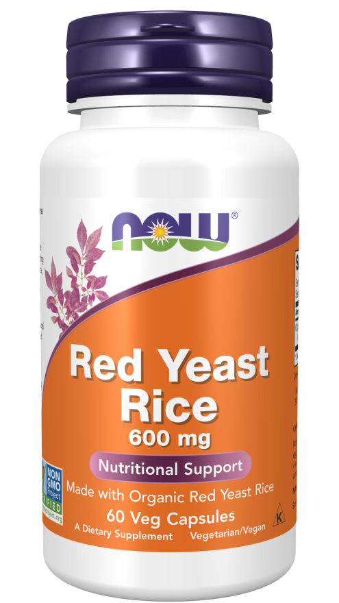 now Red Yeast Rice 600 mg 60 Veg Capsules 120