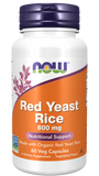 now Red Yeast Rice 600 mg 60 Veg Capsules 120