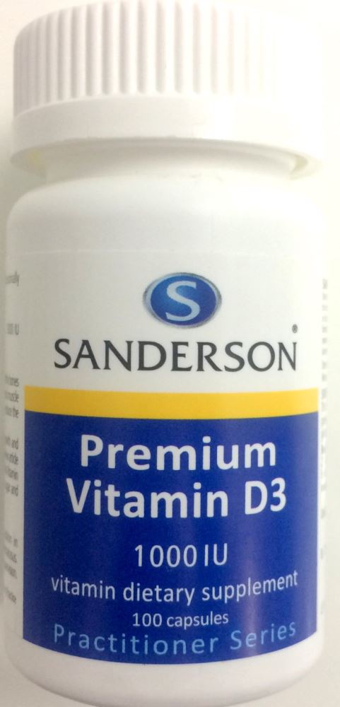 Sanderson Premium Vitamin D3 1000iu 100 capsules