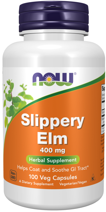 now Slippery Elm 400 mg 100 Veg Capsules