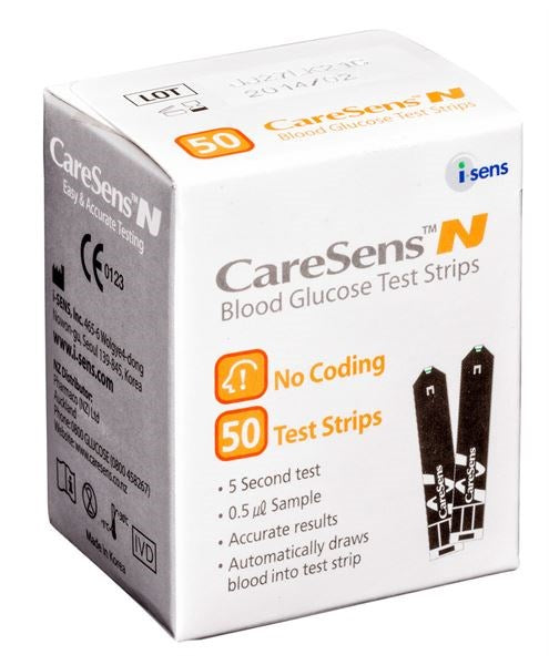 CareSens N Strips (no coding): 50 strips - Pakuranga Pharmacy