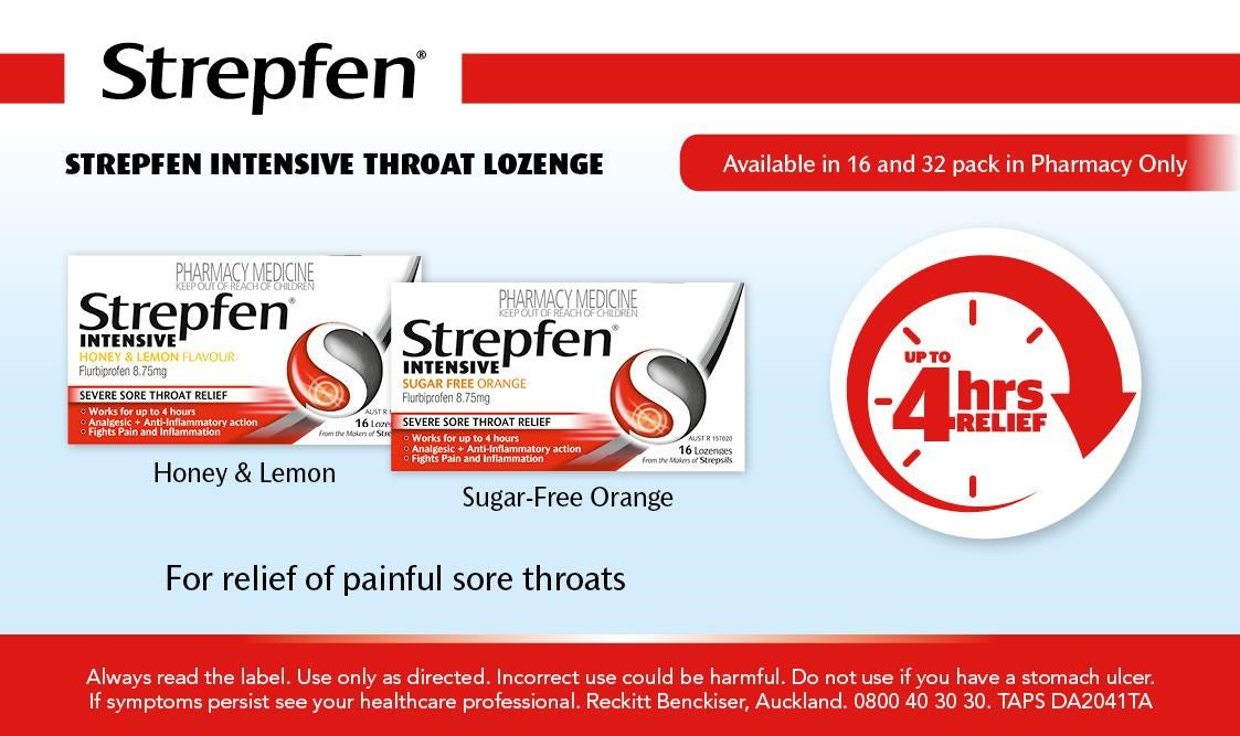 Strepfen Intensive Orange Sugar Free Lozenges 16