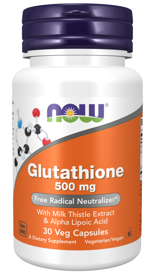 now Glutathione 500 mg 30 Veg Capsules
