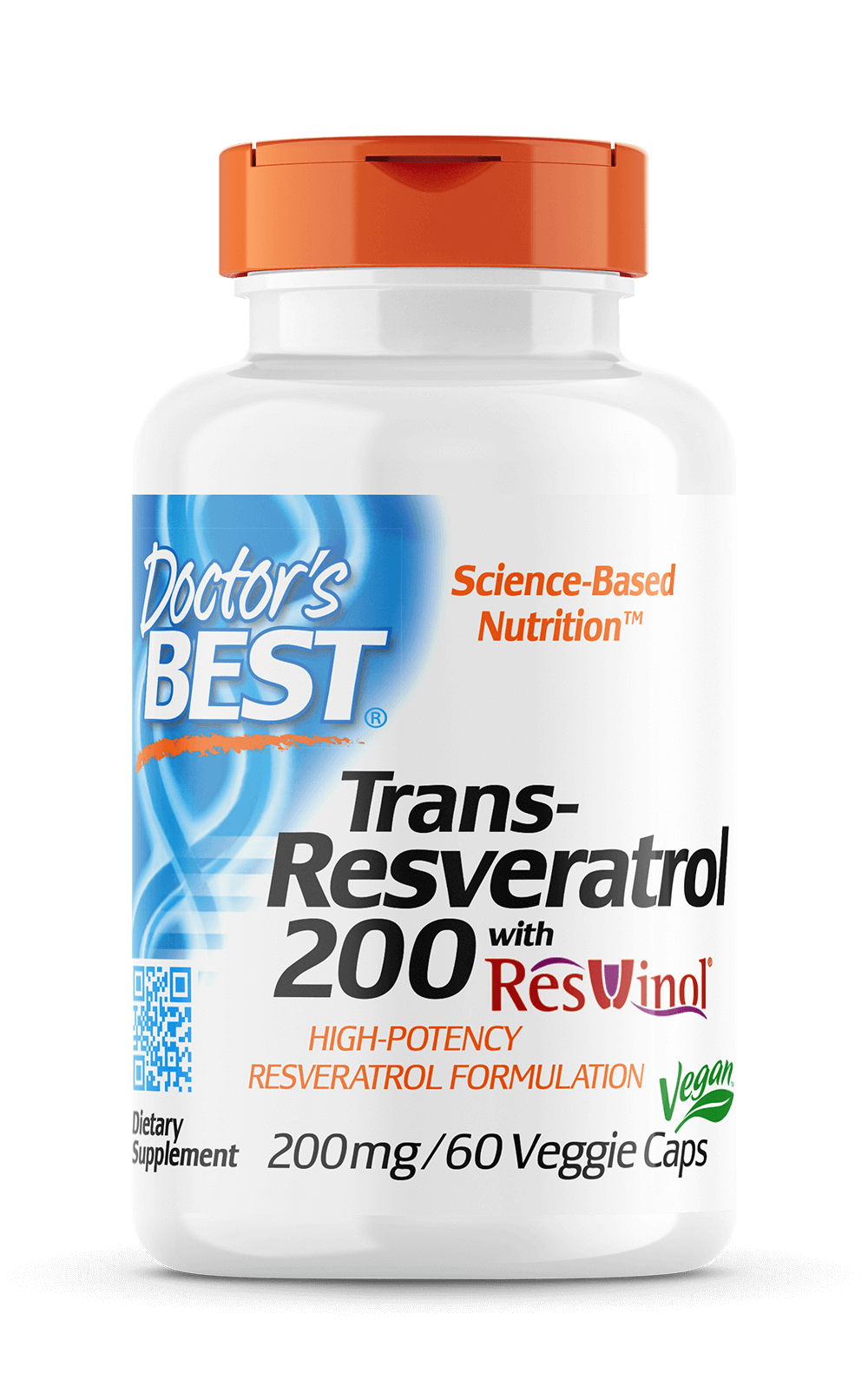 Doctor's Best Trans-Resveratrol 200 with ResVinol-25 60 vege capsules