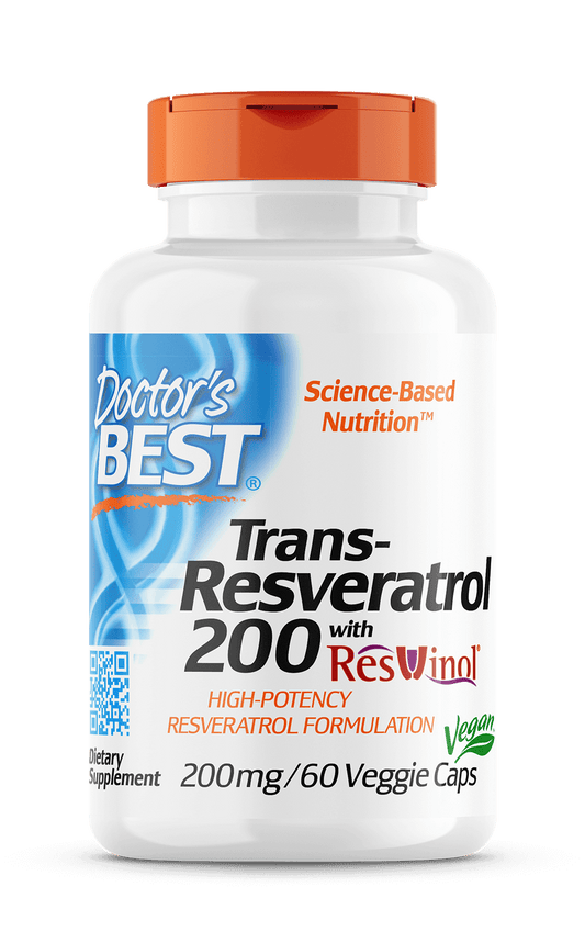 Doctor's Best Trans-Resveratrol 200 with ResVinol-25 60 vege capsules