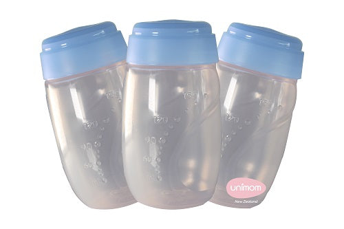 Unimom Breast Milk Storage Bottles Blue (3Pack)