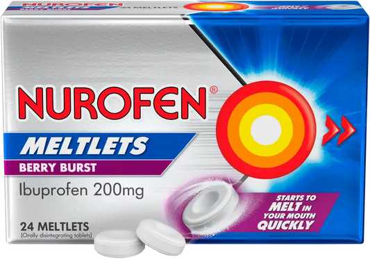 Nurofen Meltlets Berry Bursts 24 - DominionRoadPharmacy