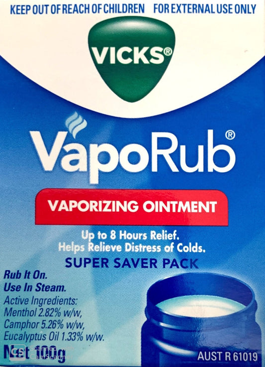 Vicks VapoRub Vaporizing Ointment 100g