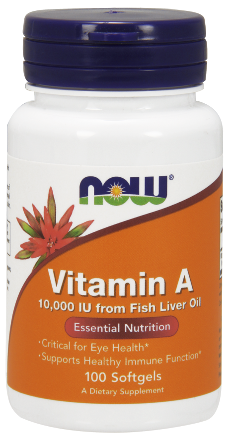 now Vitamin A 10000IU 100 softgels