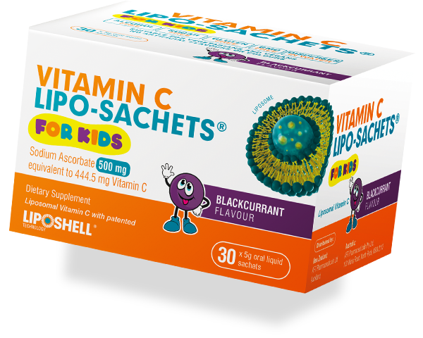 Liposomal Vitamin C 500 mg Blackcurrant 30 Sachets for KIDS