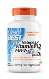 Doctor's Best Natural Vitamin K2 + D3 60 Vege Caps