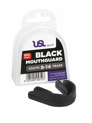 USL Sport Black Mouthgaurd Youth 8-14 Years